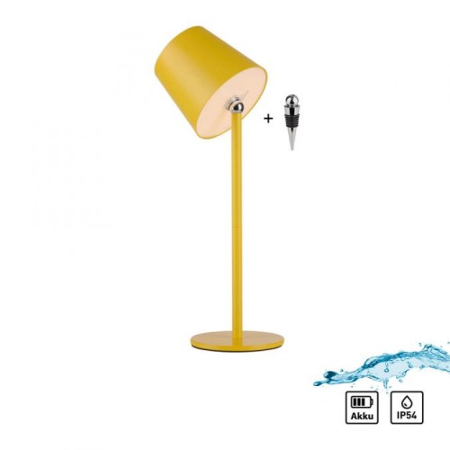 Lampka stołowa BOTERIA żółta LED przenośna regulowana na taras 19251-81 Just Light
