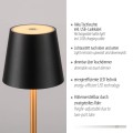 Lampa stołowa EURIA Czarny LED 3000K 19250-68 Just Light