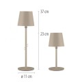 Lampka stołowa BOTERIA piaskowa LED przenośna ładowana USB IP54 19251-39 Just Light