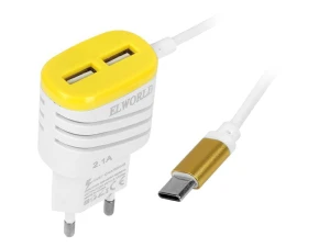 Ładowarka sieciowa szybkie ładowanie USB TYP C + 2x USB 2.1A