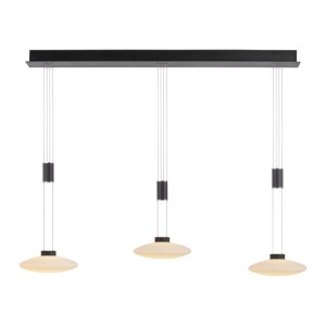 Lampa wisząca sufitowa LAUTADA 3 - punktowa czarny PaulNeuhaus - 2081-18