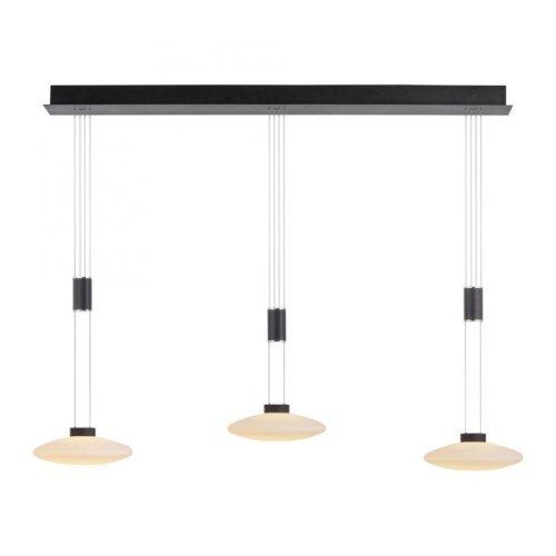 Lampa wisząca sufitowa LAUTADA 3 - punktowa czarny PaulNeuhaus - 2081-18