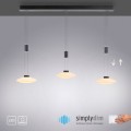 Lampa wisząca sufitowa LAUTADA 3 - punktowa czarny PaulNeuhaus - 2081-18