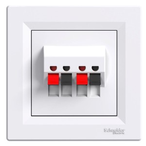 Gniazdo głośnikowe podwójne z ramką Biały - EPH5700121