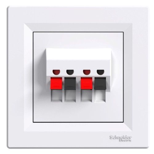 Gniazdo głośnikowe podwójne z ramką Biały - EPH5700121