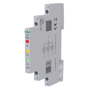 Lampka kontrolna slim LK-703K 230 V F&F