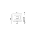 Naświetlacz LED z czujnikiem ruchu 10W 735lm czarny IP54 Kobi LED2B RED 