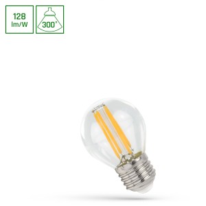 Żarówka kulka LED E27 230V 5,5W barwa neutralna WOJ+14397_5.5W SPECTRUM