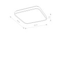 Plafon AGNES SQUARE LED PRO 16W, 3000K 10989 Nowodvorski