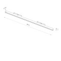 Oprawa liniowa FOCUS OUT LED 20W 3000K 610lm 100° 60cm czarna system niskonapięciowy NANO-LVM 11721 Nowodvorski