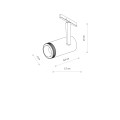 Reflektorek ZOOM LED 15W 3000K 500lm 15-45° czarna system niskonapięciowy NANO-LVM 11716 Nowodvorski