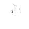 Reflektorek ZOOM LED 7W 3000K 300lm 15-45° czarna system niskonapięciowy NANO-LVM 11715 Nowodvorski