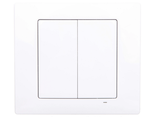 Bezprzewodowy nadajnik klawiszowy 4-kanałowy, 2-klawiszowy biały Zamel