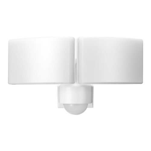 Naświetalcz LED z czujnikiem ruchu oprawa elewazyjna zewnętrzna biała 2x20W Ip65 regulowana
