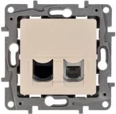 LEGRAND NILOE GNIAZDO RJ12+RJ45 KREM - 664872