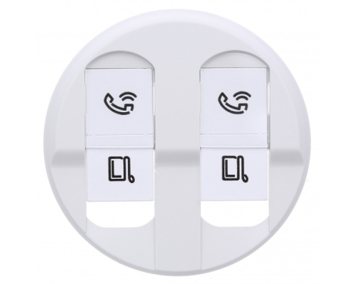 Plakietka biała do gniazd podwójnych RJ45 068252  Legrand