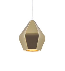 Lampa wisząca RUBY 1L w złotym odcieniu z ceramicznym kloszem Markslojd