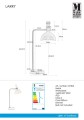 lampa stołowa LARRY 1L Biały/Stal 107502 Markslojd