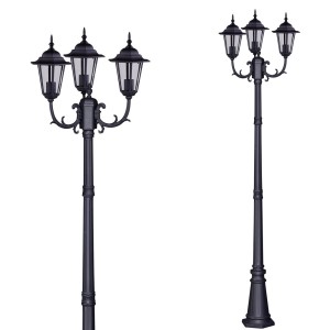 Wysoka zewnętrzna lampa stojąca K-7009A2/3 czarna z serii STANDARD | KAJA