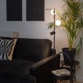 Lampa podłogowa z 2 białymi kloszami i czarnym reflektorkiem VOX 16063 TK Lighting