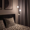 Lampa podłogowa z 2 białymi kloszami i czarnym reflektorkiem VOX 16063 TK Lighting
