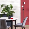 Lampa podłogowa z 2 białymi kloszami i czarnym reflektorkiem VOX 16063 TK Lighting
