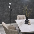 Lampa podłogowa z 2 białymi kloszami i czarnym reflektorkiem VOX 16063 TK Lighting