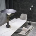 Lampa podłogowa z 2 białymi kloszami i czarnym reflektorkiem VOX 16063 TK Lighting