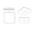 Plafon BABILON kwadratowy średni czarny 4000K barwa neutralna LP-335/1C M 4BK square Light Prestige