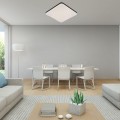 Plafon BABILON kwadratowy średni czarny 4000K barwa neutralna LP-335/1C M 4BK square Light Prestige