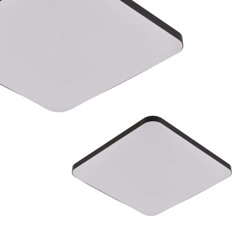 Plafon BABILON kwadratowy średni czarny 4000K barwa neutralna LP-335/1C M 4BK square Light Prestige