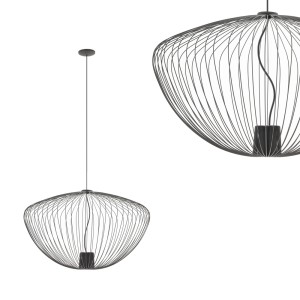 Lampa wisząca PUMPKIN L Szary 11252 Nowodvorski Lighting