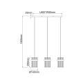 Lampa wisząca Vetro złota 3xE14 LP-2910/3L GD Light Prestige
