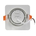 Ruchome kwadratowe oczko podtynkowe Plus białe LED CCT LP-1506/1RS WH Square Light Prestige