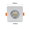 Ruchome kwadratowe oczko podtynkowe Plus białe LED CCT LP-1506/1RS WH Square Light Prestige