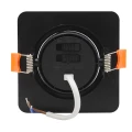 Ruchome kwadratowe oczko podtynkowe Plus czarne LED CCT LP-1506/1RS BK Square Light Prestige