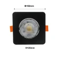 Ruchome kwadratowe oczko podtynkowe Plus czarne LED CCT LP-1506/1RS BK Square Light Prestige