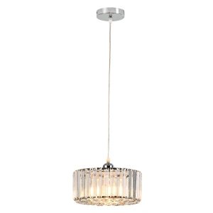 Okrągła lampa wisząca Vetro chrom 1xE27 LP-2910/1P CH round Light Prestige