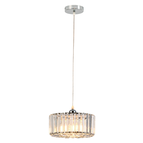 Okrągła lampa wisząca Vetro chrom 1xE27 LP-2910/1P CH round Light Prestige