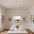 Okrągła lampa wisząca Vetro chrom 1xE27 LP-2910/1P CH round Light Prestige