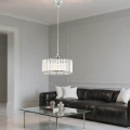 Okrągła lampa wisząca Vetro chrom 1xE27 LP-2910/1P CH round Light Prestige