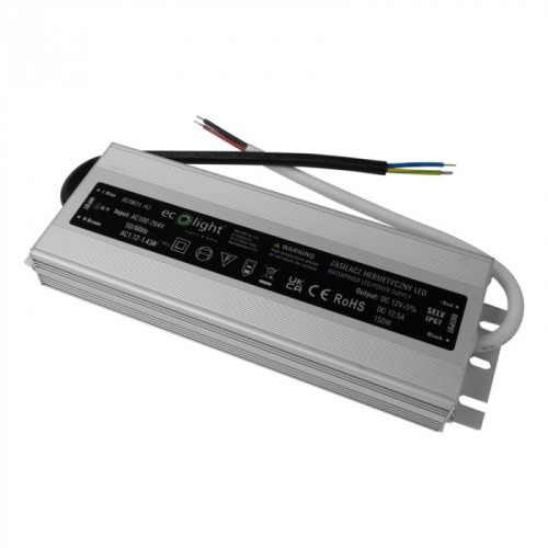 Zasilacz LED hermetyczny 150W 12V 12.5A 215x65x40 EC79611 Eco Light