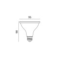 Żarówka do uprawy roslin,  wspomagająca wzrost i kwitnienie 9W LED E27 PLANTY B Kobi Design