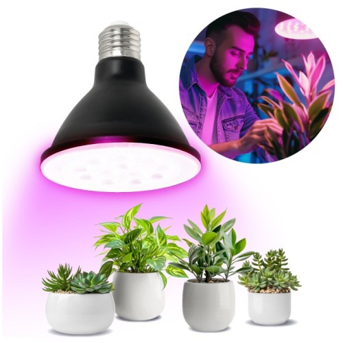 Żarówka do uprawy roslin,  wspomagająca wzrost i kwitnienie 9W LED E27 PLANTY B Kobi Design