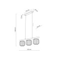 SALVIA BROWN LAMPA WISZACA 3XE14 11069 TK Lighting