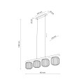 SALVIA BROWN LAMPA WISZACA 4XE14 11070 TK Lighting