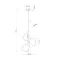 LAVA SABIA LAMPA WISZĄCA 3XG9 11107 TK Lighting