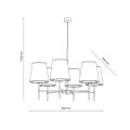 ELIZABETH SABIA LAMPA WISZĄCA 6XE27 11167 TK Lighting