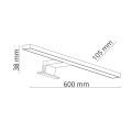 LEITO BLACK KINKIET 2w1 LED 10W 60cm 6354 TK Lighting