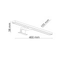 LEITO BLACK KINKIET 2w1 LED 8W 40cm 6352 TK Lighting